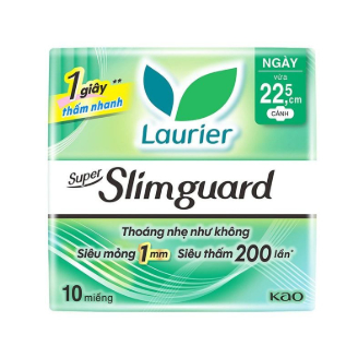 Băng vệ sinh laurier super slimguard ngày cánh 22,5cm