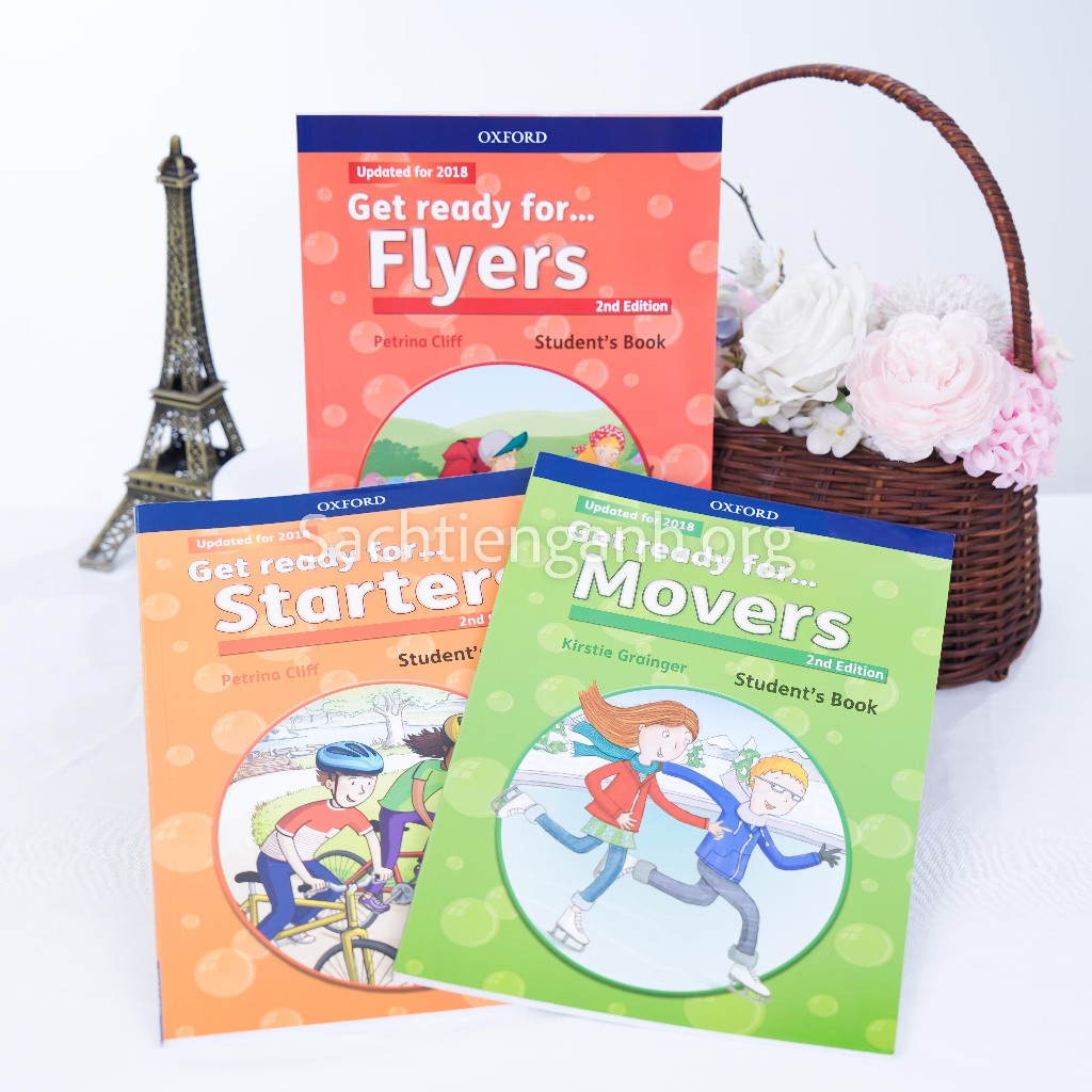 Sách | Get Ready For Starter + Movers + Flyers | Tặng File Nghe