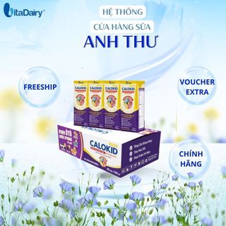 Combo 3-4 Sữa bột pha sẵn Calokid Gold thùng 48 hộp, lên cân nhanh, miễn dịch khỏe Vitadairy.