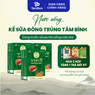 [Trải nghiệm Combo 3] hộp 5 gói Kế sữa Đông trùng Tâm Bình - Dùng trước và sau khi uống rượu, bia, tiệc tùng, tiếp khách