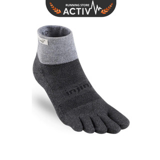 Tất xỏ ngón INJINJI Trail Midweight Mini Crew - Granite