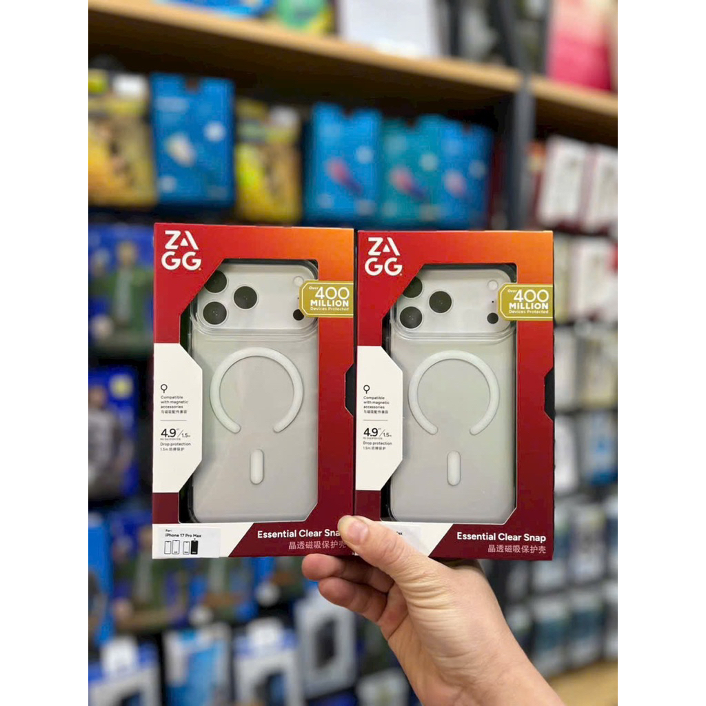 Ốp ZAGG chống ố từ tính trong suốt dành cho ip17/ ip 1 7 Air / ip17 pro/ ip17 pro max
