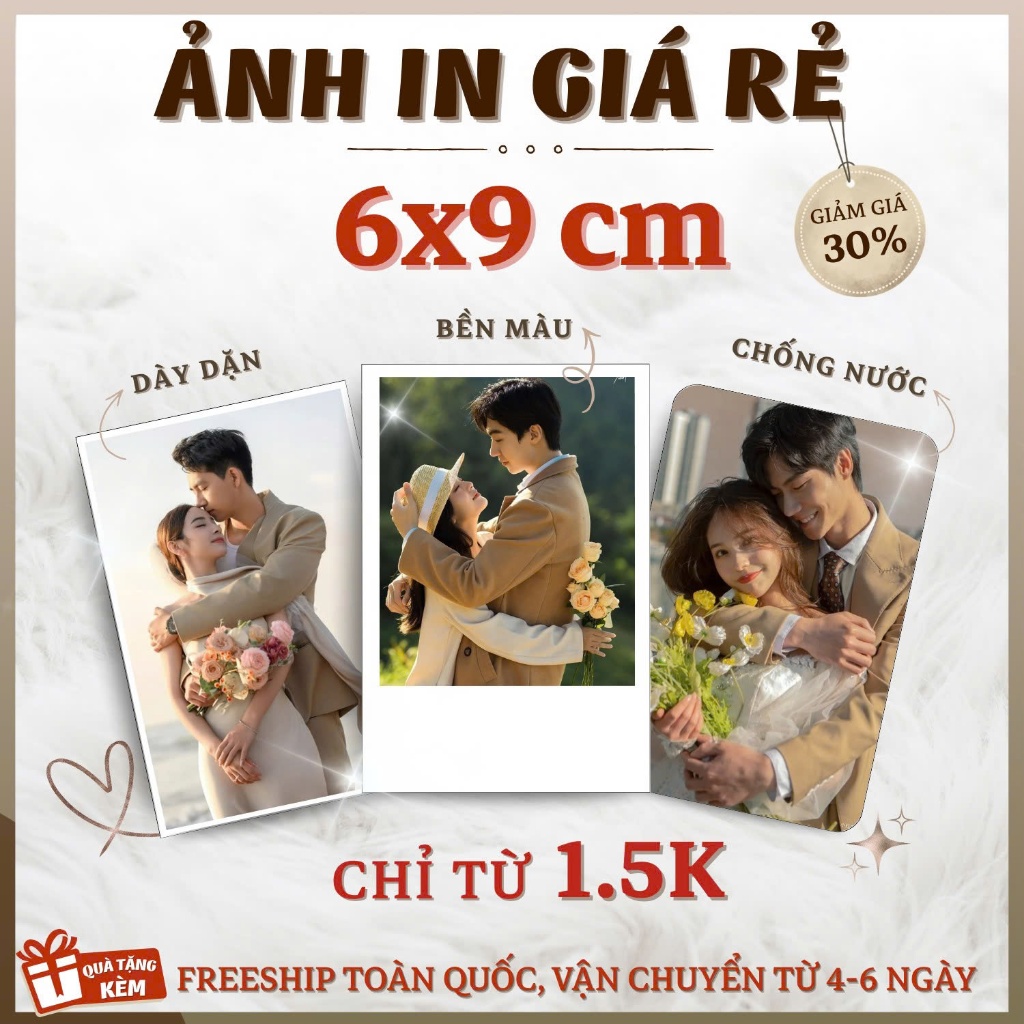 [ẢNH 6X9 CM] [ÉP LỤA] Ảnh in size 6x9 loại ép lụa sắc nét, cứng cáp, nhiều kích cỡ khác nhau