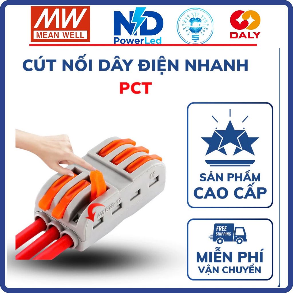 [CAO CẤP] Cút nối dây điện thông minh, đầu nối nhanh chia dây điện PCT-212 PCT-213 PCT-312 PCT-313