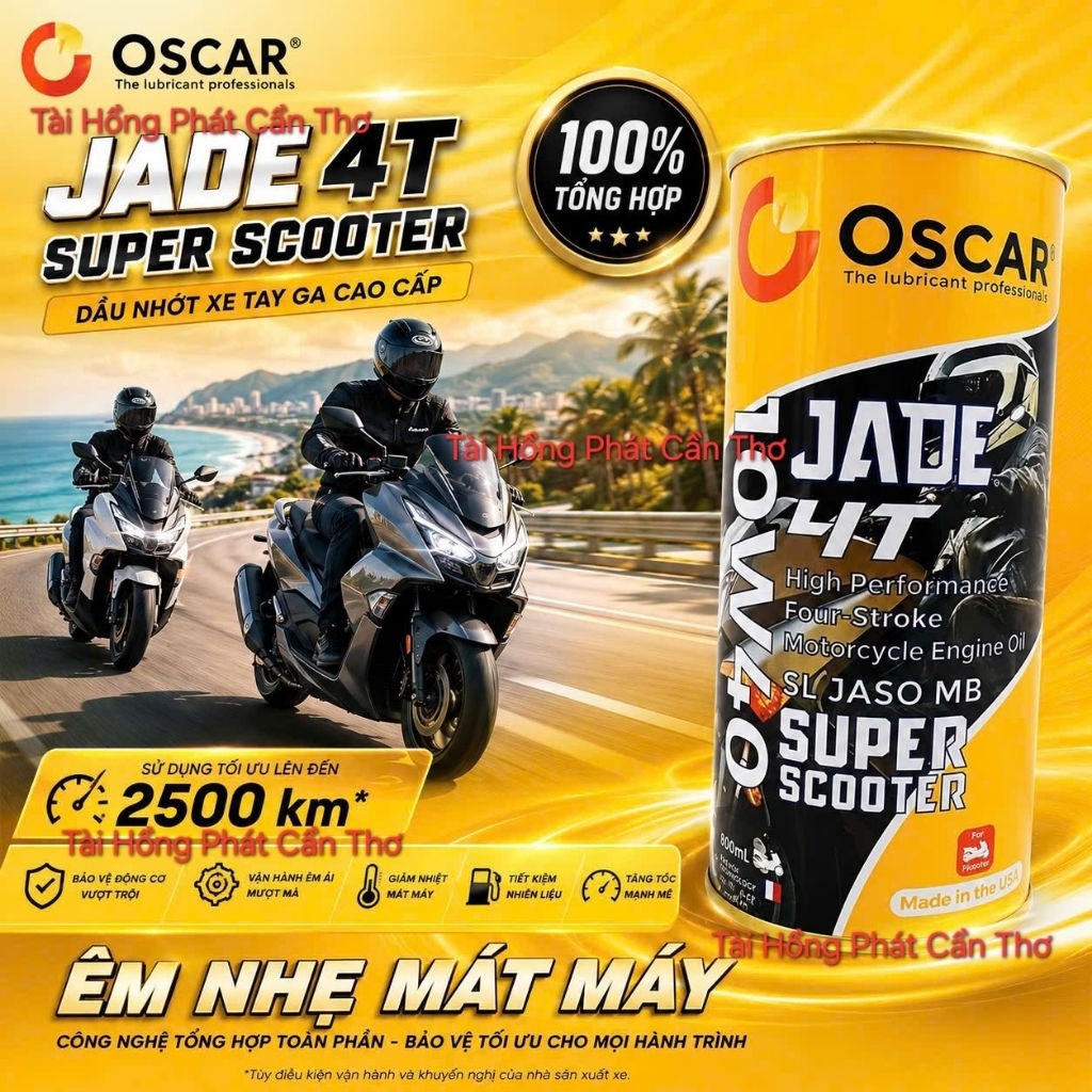 Nhớt Oscar Tay Ga 10w40 Full tổng hợp 800ml