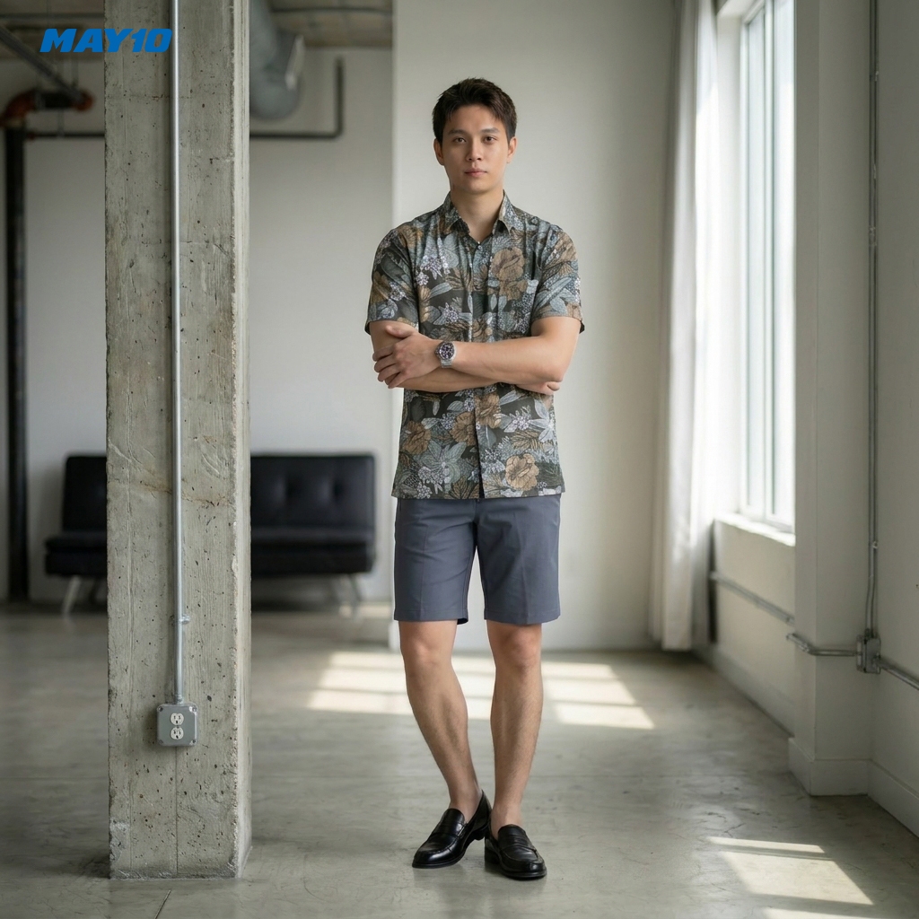 Áo Sơ mi nam cộc tay May 10 form RegularFit mã 010126034LANH 2