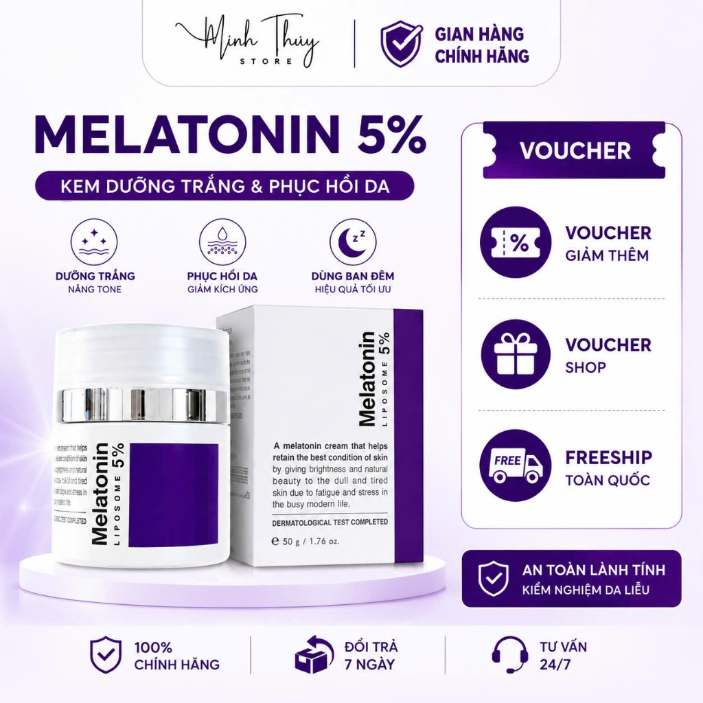kem dưỡng Melatonin Liposome 5%