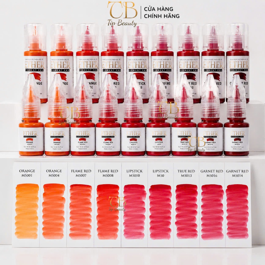 Mực ETHER PIGMENT PMU | Bộ Mực Môi Mày | Pigment PMU Chuyên Nghiệp