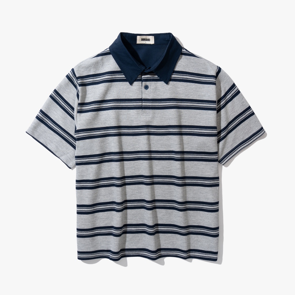 Áo Polo Nam Phối Cổ - Vải Cotton Kẻ Sọc Cao Cấp