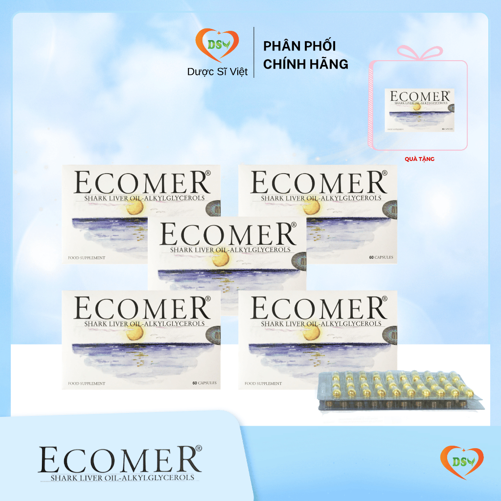 [Combo 5] - Mua 5 tặng 1- Ecomer công thức Tối ưu phòng ngừa ốm và sức đề kháng suy giảm I DSV Pharm