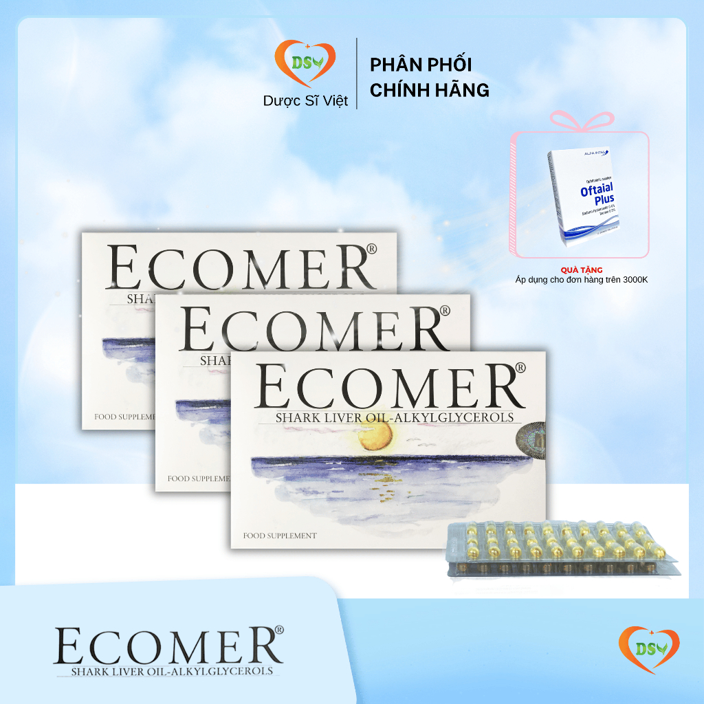 [Combo 3] Ecomer giải pháp nâng cao chức năng miễn dịch, bổ máu I DSV Pharmacy