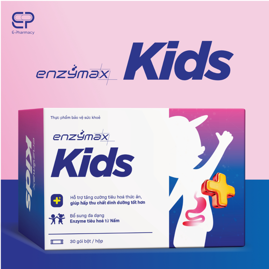 Giúp Bé Hấp Thu Chất Dinh Dưỡng Enzymax Kids Indusen (Hộp 30 Gói/2 Gram)