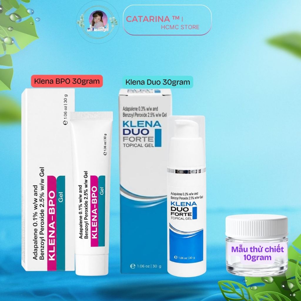 Klena BPO 30gram | Klena Duo 30gram | Klena Forte 0.1% 30gram | Klena 0.3% 15gram | Giảm thâm mụn