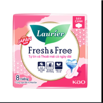 băng vệ sinh laurier Fresh&Free dày cánh