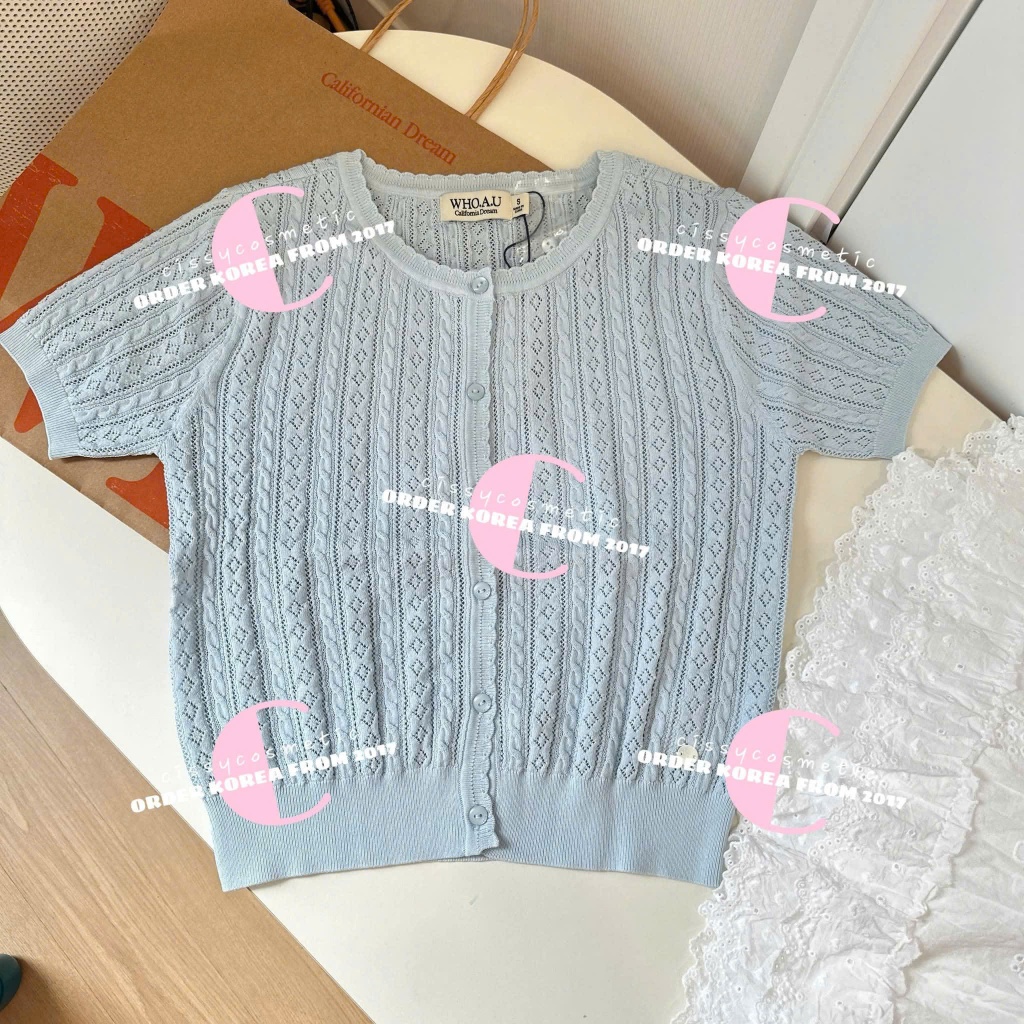 WHOAU Punching Button Cardigan - CKF2543F