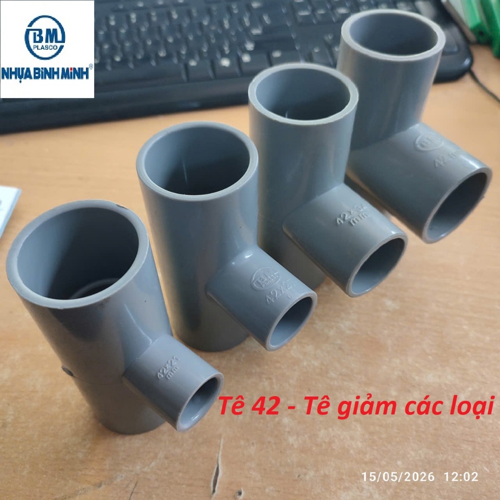 Tê 42 ,Tê giảm 42x34, 42x27, 42x21 Tê rút ông nước hàng chính hãng Bình Minh