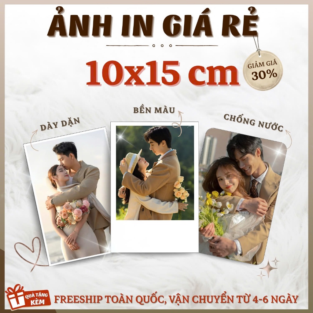 [ẢNH 10X15 CM] [ÉP LỤA] Ảnh in size 10x15 loại ép lụa sắc nét, cứng cáp, nhiều kích cỡ khác nhau