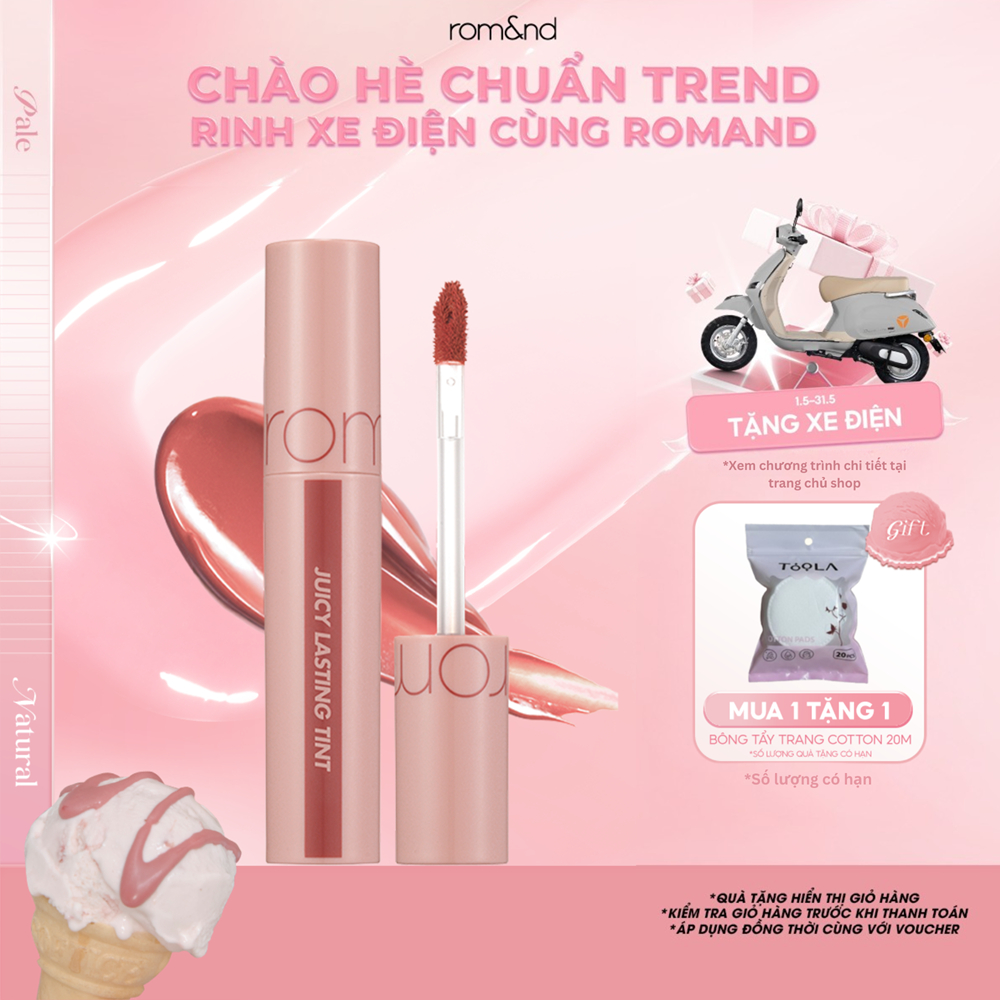 [Rom&nd] Son Tint lì cho môi căng mọng Hàn Quốc Romand Juicy Lasting Tint 5.5g