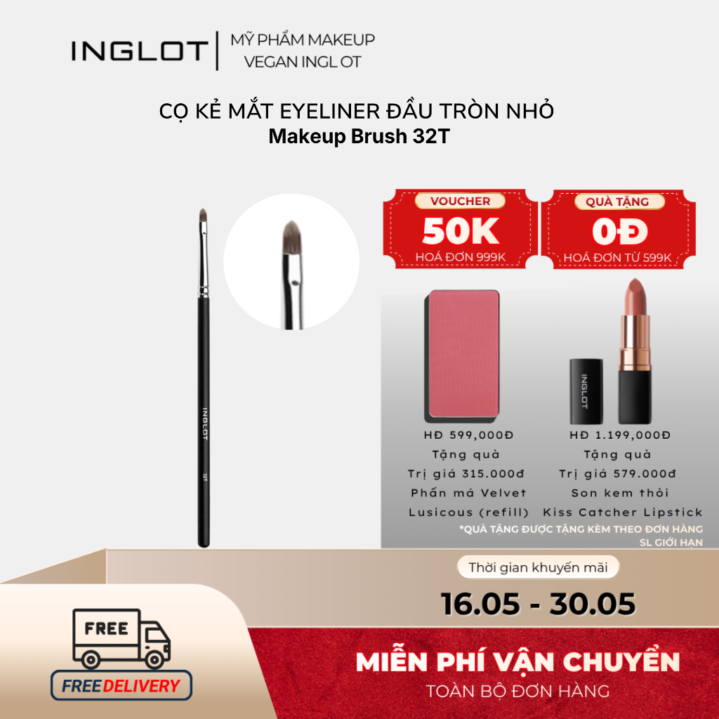 Cọ makeup cọ mắt Inglot Makeup Brush 32T Inglot