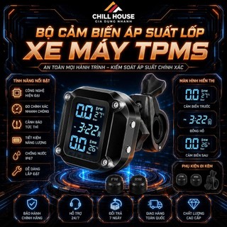 Bộ Cảm Biến Áp Suất Lốp Xe Máy, Xe Phân Phối Lớn TPMS - 10 Chức Năng Đa Dụng - Kháng Nước Ipx65