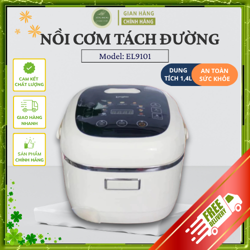 Nồi Cơm Tách Đường Engler EL9101 Dung Tích 1.4L Công Suất 500W  Tiết Kiệm Điện , Giữ Nhiệt Tốt - Đôn