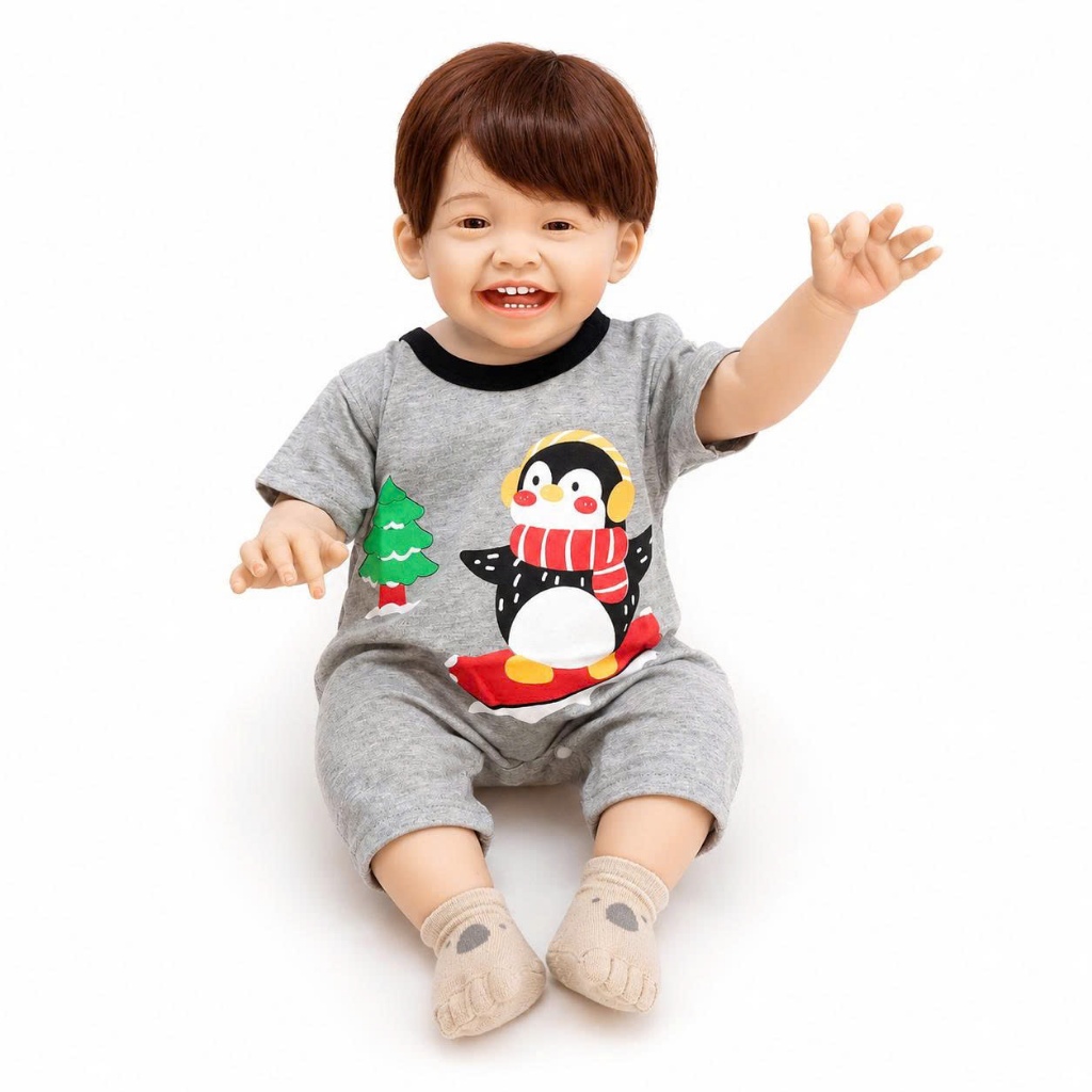 Búp Bê  Bé Trai Mila 70 cm = 28 inch NPK Reborn Vinyl Doll PVN6950