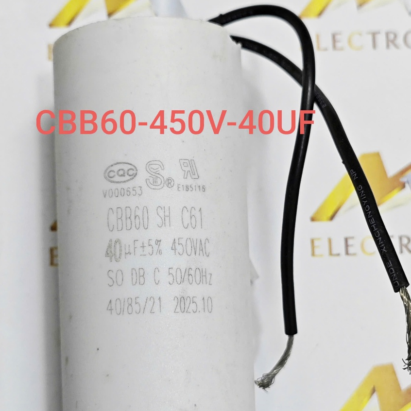 Tụ máy bơm CBB60 450V 40UF chất lượng cao mới 100% (con)