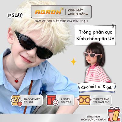Kính Mát Thời Trang AORON Cho Bé 4-10 Tuổi Chống UV400 Bảo Vệ Mắt Bé Phong Cách Cool Ngầu AK309