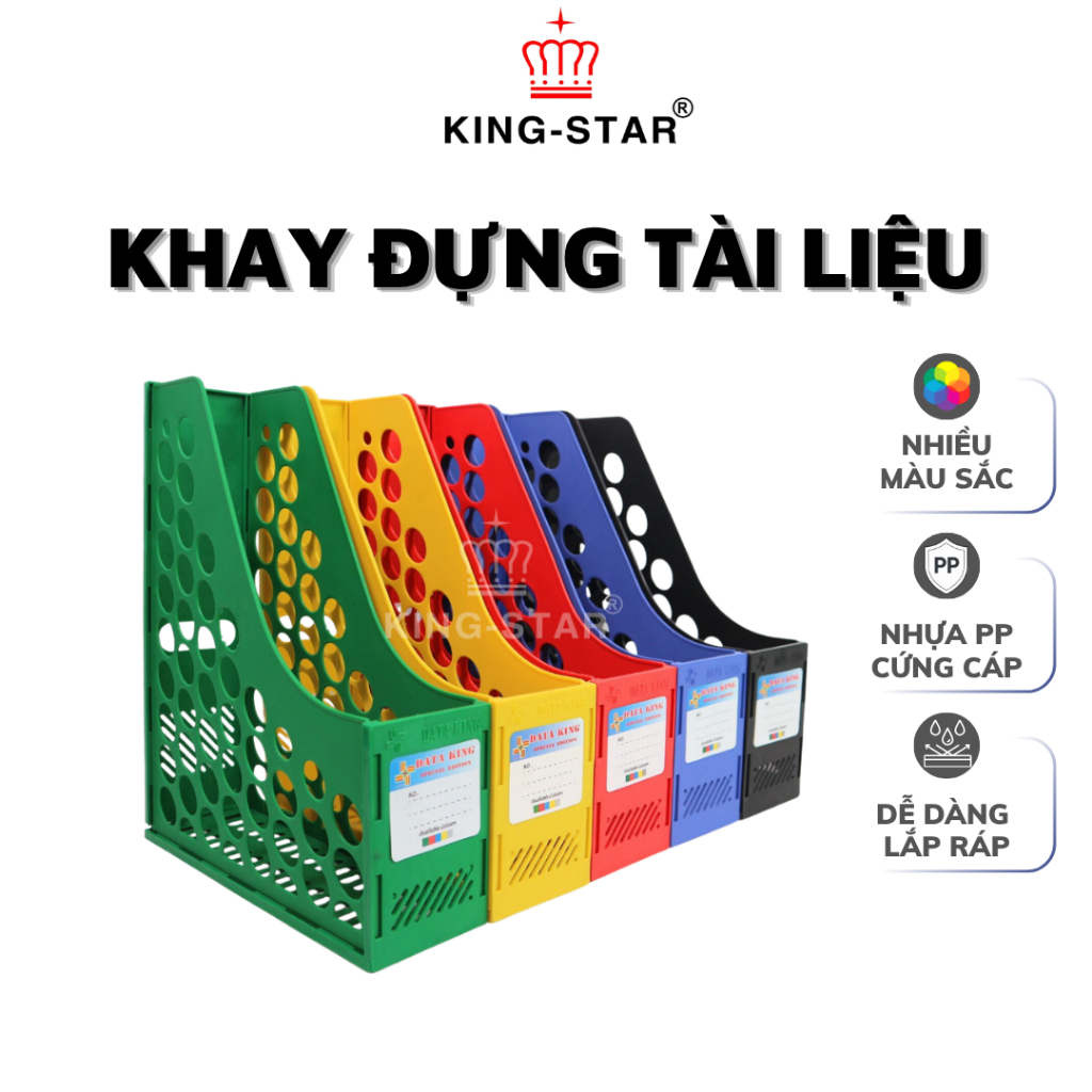 Khay Nhựa Đựng Tài Liệu 1, 2, 3, 4, 6 Ngăn Kingstar Khay A4 Lắp Ráp Để Bàn