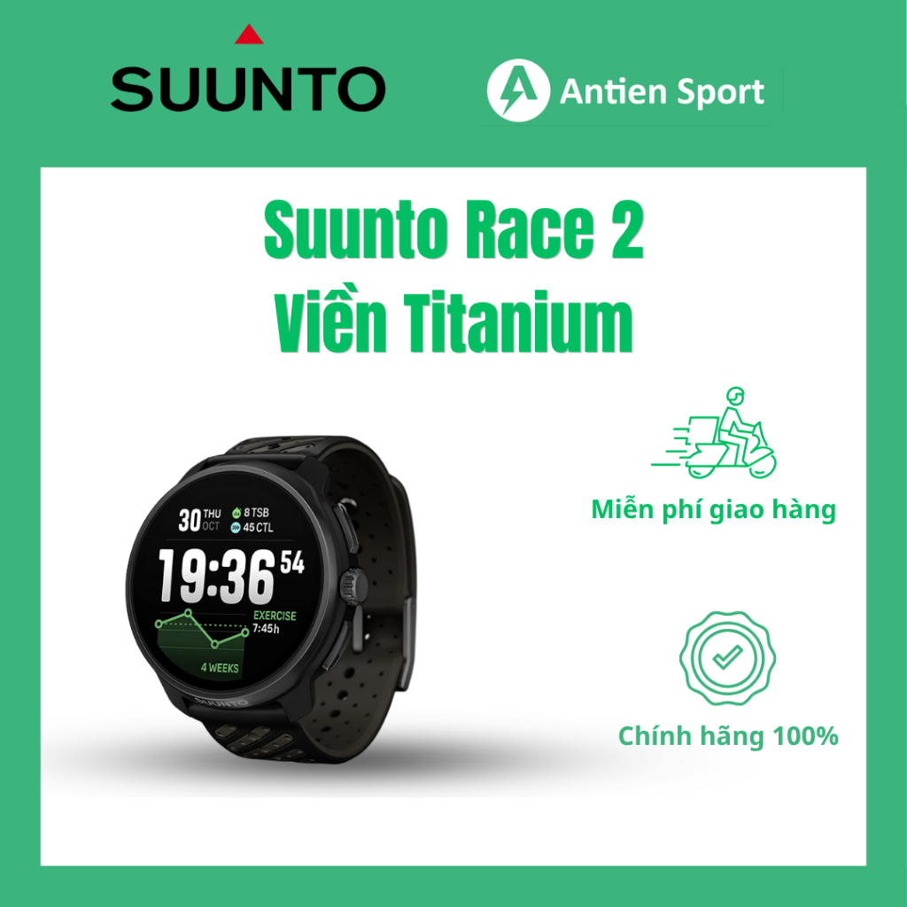 Đồng Hồ Thể Thao Suunto Race 2 viền Titanium
