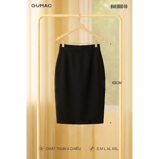 Chân Váy Bút Chì Nữ GUMAC Thun Co Giãn Form Ôm Dáng Basic Công Sở  BVE00010