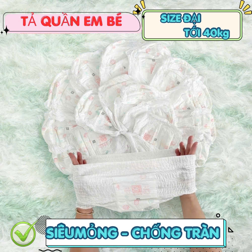 TẢ QUẦN EM BÉ BABYPANTS KH Siêu mỏng, Chống tràn, Khô thoáng, Combo  50 100 150 200 miếng tả quần,  