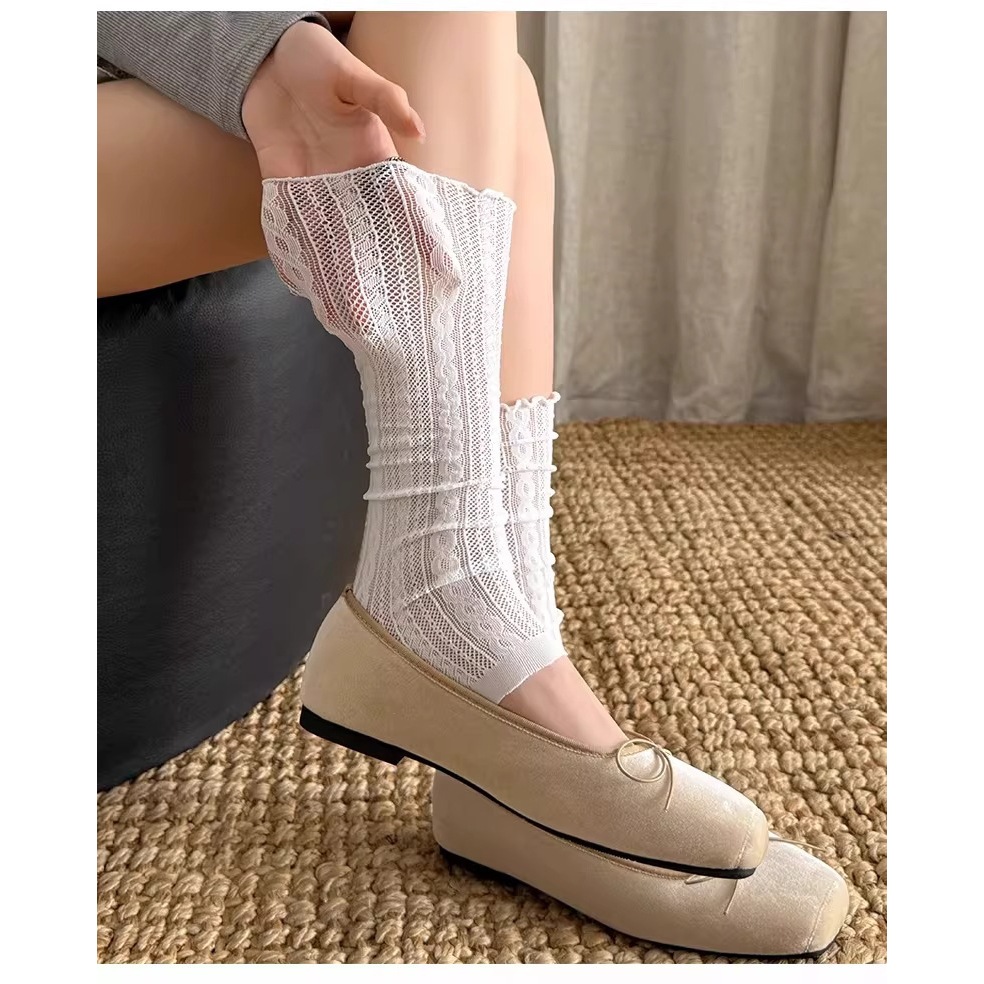 Tất vớ ren mỏng không bàn phong cách ba lê Lolita nữ tính TR18 | BigBuy360 - bigbuy360.vn