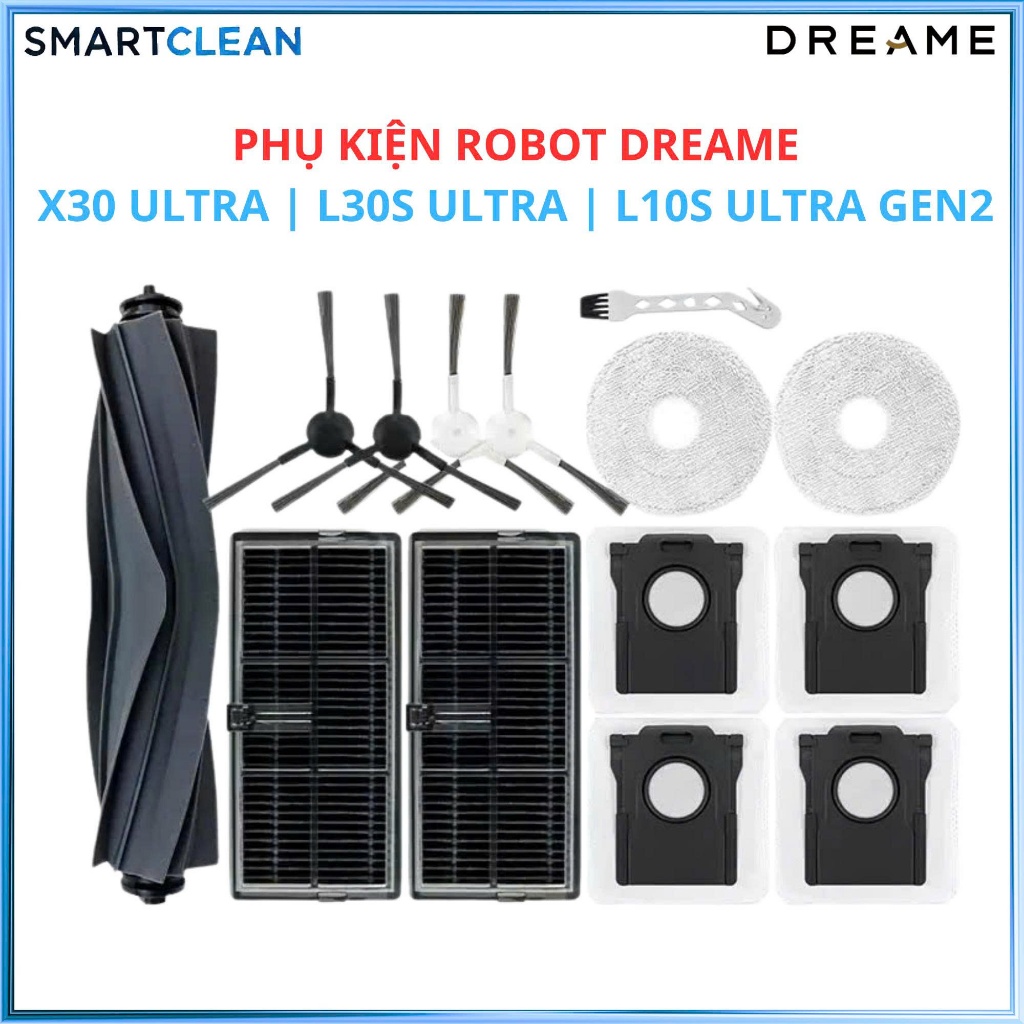 Phụ kiện Robot hút bụi Dreame X30 Ultra | L30s Ultra | L10s Ultra Gen2 | E30 Ultra _ Thay thế