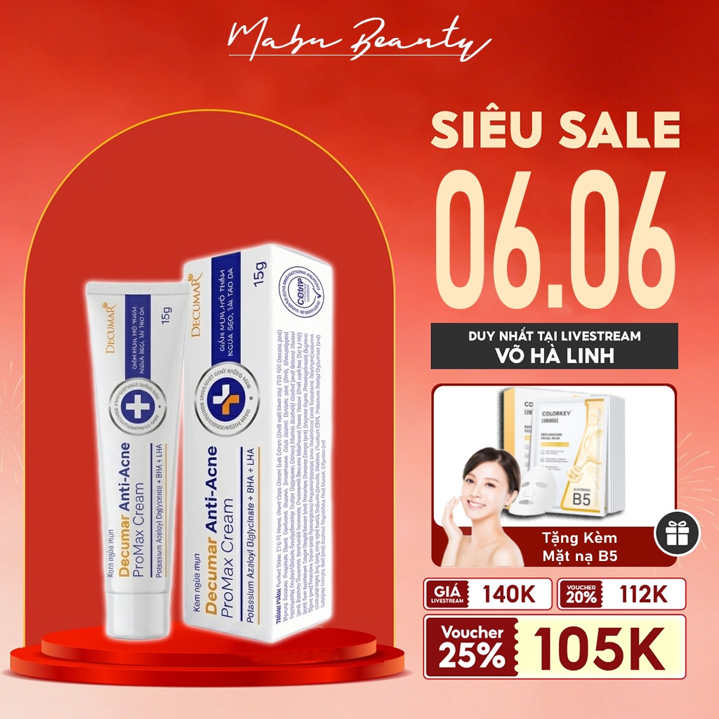 Kem Chấm Mụn Decumar ProMax Giảm Sưng Viêm, Mờ Thâm Sẹo Mụn Cám 15g