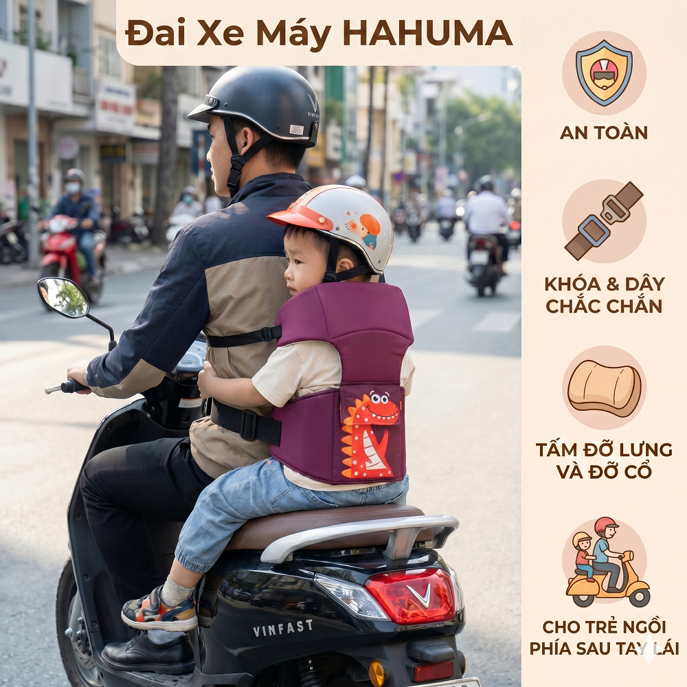 Đai Xe Máy Đỡ Cổ Hahuma Chắc Chắn An Toàn