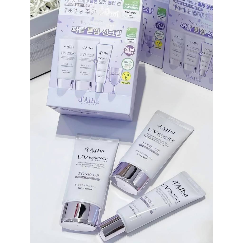 [Unbox tách set - ko hộp] KCN d'Alba UV Essence Tone-Up