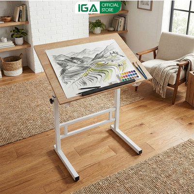 Bàn làm việc đa năng tuỳ chỉnh góc nghiêng chống gù lưng mỏi cổ chất liệu khung thép chắc chắn - GM233