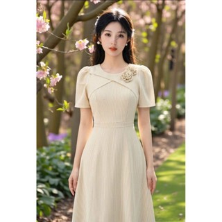 Đầm xòe phối dễ thương 2 lớp có túi