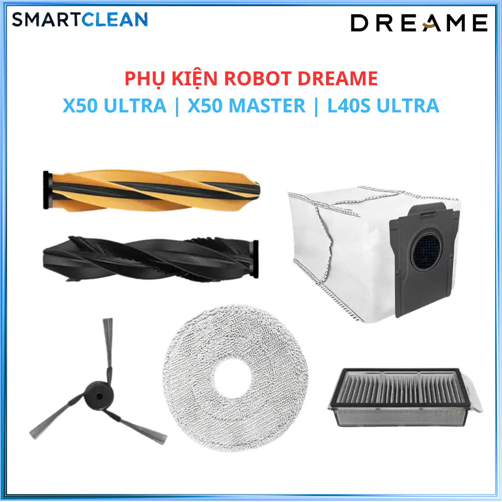 Phụ kiện robot hút bụi Dreame X50 Ultra | X50 Master | L40s Ultra | L40s Pro Ultra _ Thay thế