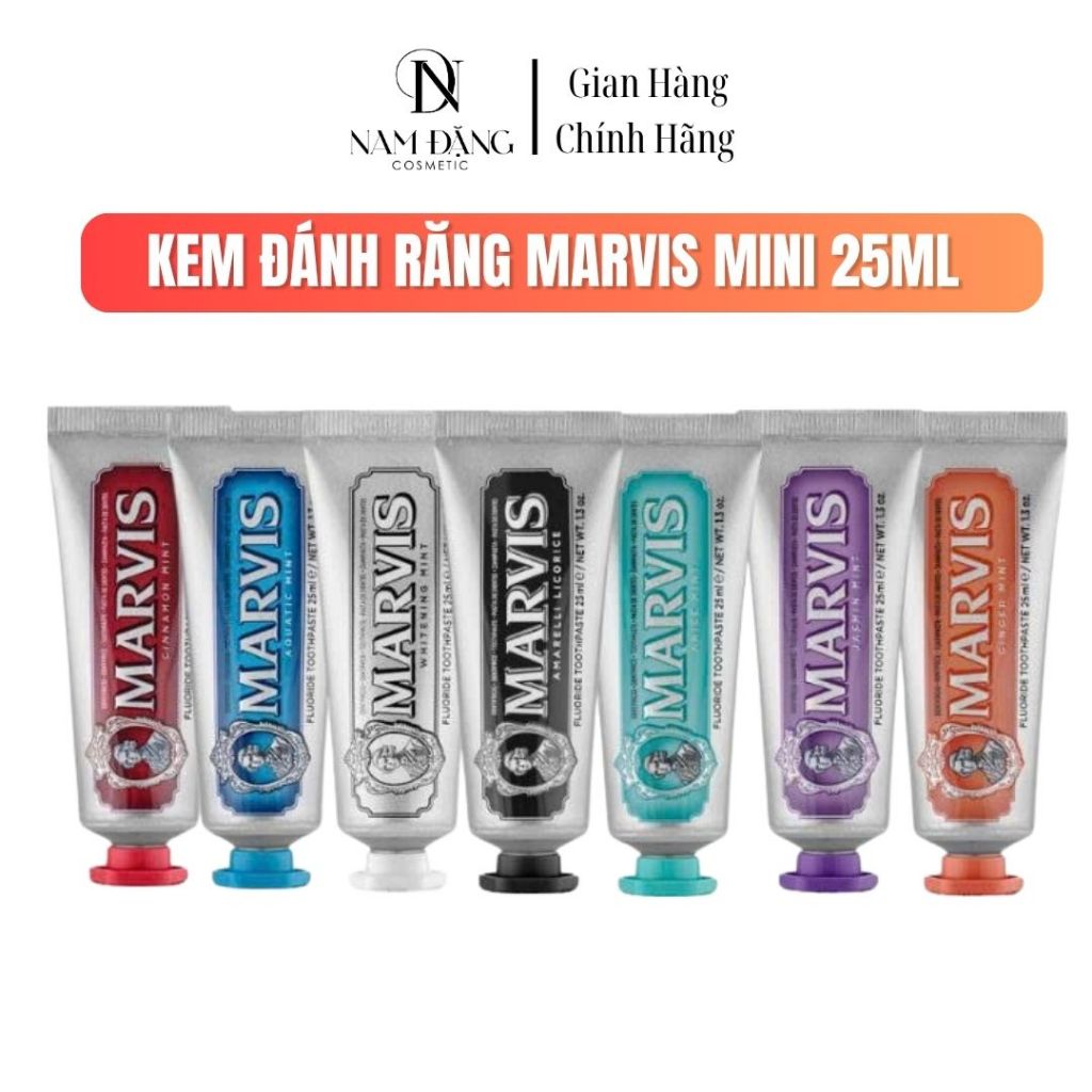 Kem đánh răng MARVIS 25ML nhiều mùi hương