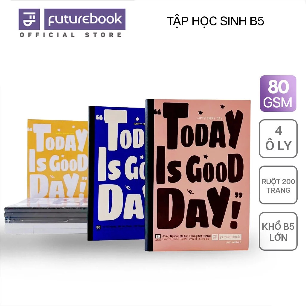 [Bộ 3Q] Tập Học Sinh - Vở Sinh Viên B5 Good Day 120/200 trang Giấy Dày 80 gsm FUTUREBOOK
