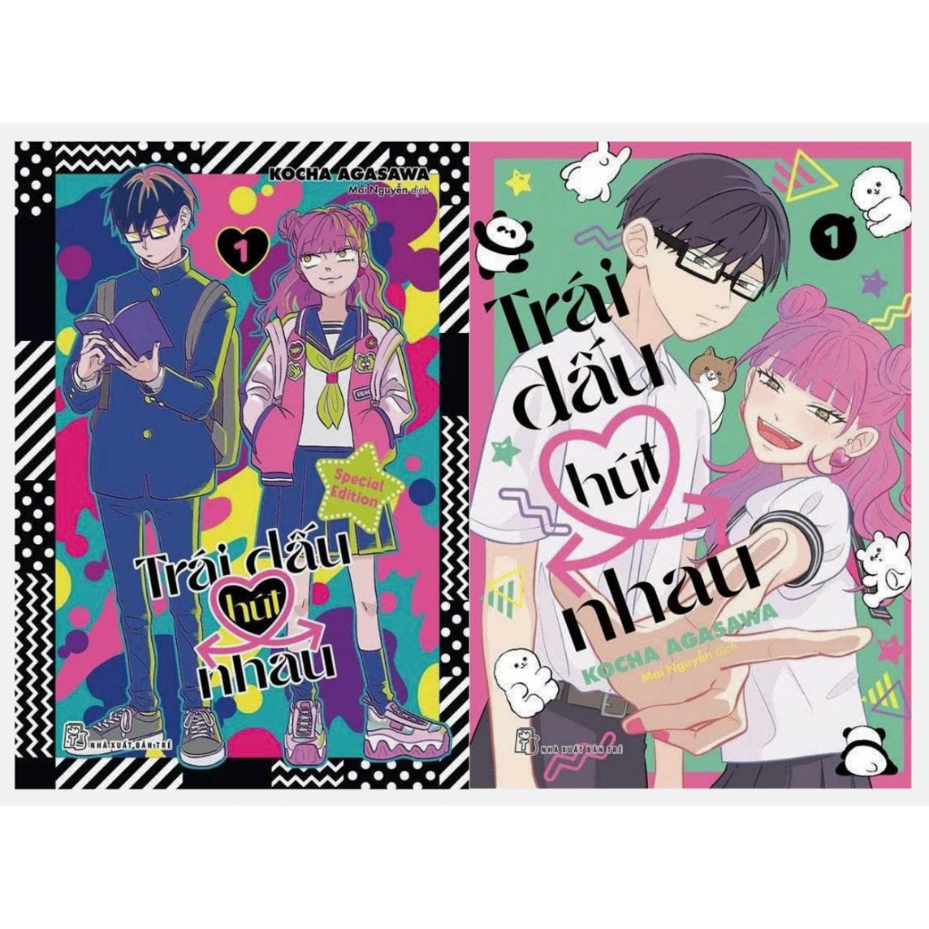 Sách - Trái Dấu Hút Nhau - Tập 1 - Combo 2 cuốn (THƯỜNG + ĐB) - FULL QUÀ TẶNG KÈM - Kocha Agasawa