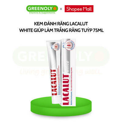 Kem Đánh Răng Lacalut White Làm Trắng Răng, Ngăn Ngừa Viêm Nướu 75ml