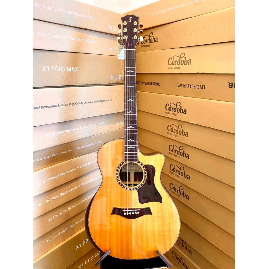 Guitar Ba Đờn T1500 - Siêu phẩm cao cấp nhất gỗ Cẩm Ấn Guitar Ba Đờn - Đàn đẹp + âm thanh tốt - Bán 