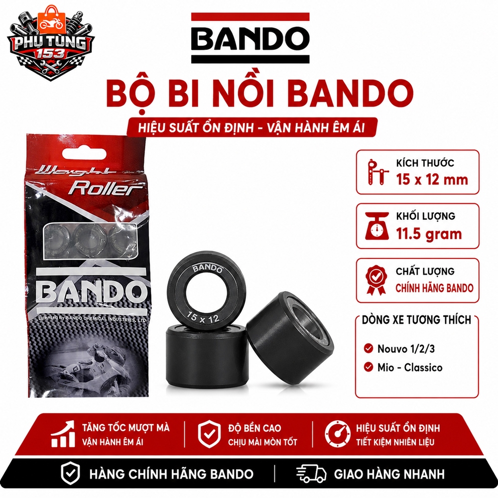 Bi Nồi Bando 15x12-11.5G Nouvo Mio Classico