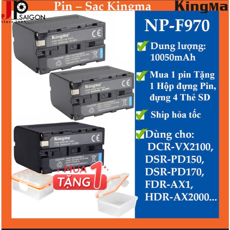PIN MÁY ẢNH KINGMA FOR SONY NP-F970