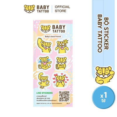 [GIF] Bộ Sticker BABY TATTOO Trang Trí, Dễ Thương, Ngộ Nghĩnh