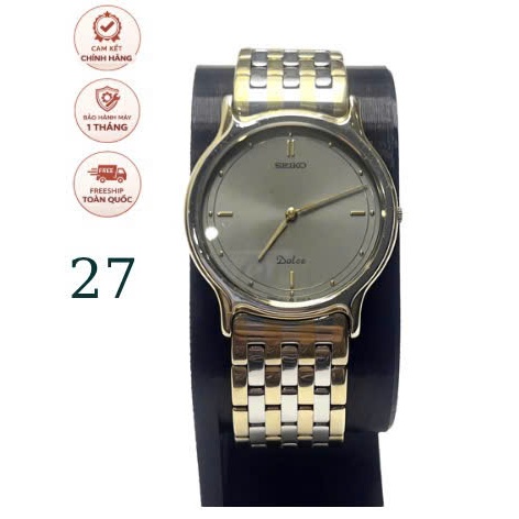 Đồng hồ Seiko Dolce vintage máy pin chính hãng nhật bản, mạ vàng siêu mỏng