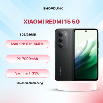 [KOL] Điện Thoại Xiaomi Redmi 15 5G | 4GB 128GB | 8GB 256GB | Bảo Hành Chính Hãng 18 Tháng